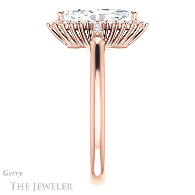 Marquise Cut Forever One Moissanite Engagement Ring #GTJ1285-marquise-fb-r 3 Marquise Cut Forever Brilliant Moissanite Engagement Ring #GTJ1285-marquise-fb-r