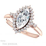 Marquise Cut Forever One Moissanite Engagement Ring #GTJ1285-marquise-fb-r 5 Marquise Cut Forever Brilliant Moissanite Engagement Ring #GTJ1285-marquise-fb-r