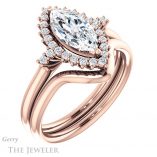 Marquise Cut Forever One Moissanite Engagement Ring #GTJ1285-marquise-fb-r 6 Marquise Cut Forever Brilliant Moissanite Engagement Ring #GTJ1285-marquise-fb-r