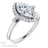 Marquise Cut Forever One Moissanite Engagement Ring #GTJ1285-marquise-fb-w 4 Marquise Cut Forever Brilliant Moissanite Engagement Ring #GTJ1285-marquise-fb-w