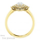 Marquise Cut Forever One Moissanite Engagement Ring #GTJ1285-marquise-fb-y 2 Marquise Cut Forever Brilliant Moissanite Engagement Ring #GTJ1285-marquise-fb-y