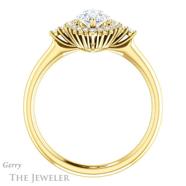 Marquise Cut Forever Brilliant Moissanite Engagement Ring #GTJ1285-marquise-fb-y