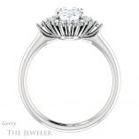 Oval Shaped Forever One Moissanite Engagement Ring #GTJ1285-oval-fo-w 2 Oval Shaped Forever One Moissanite Engagement Ring #GTJ1285-oval-fo-w