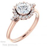 Round Cut Forever One Moissanite Engagement Ring #GTJ1285-round-fo-r 4 Round Cut Forever One Moissanite Engagement Ring #GTJ1285-round-fo-r