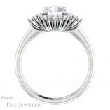 Round Cut Forever One Moissanite Engagement Ring #GTJ1285-round-fo-w 2 Round Cut Forever One Moissanite Engagement Ring #GTJ1285-round-fo-w