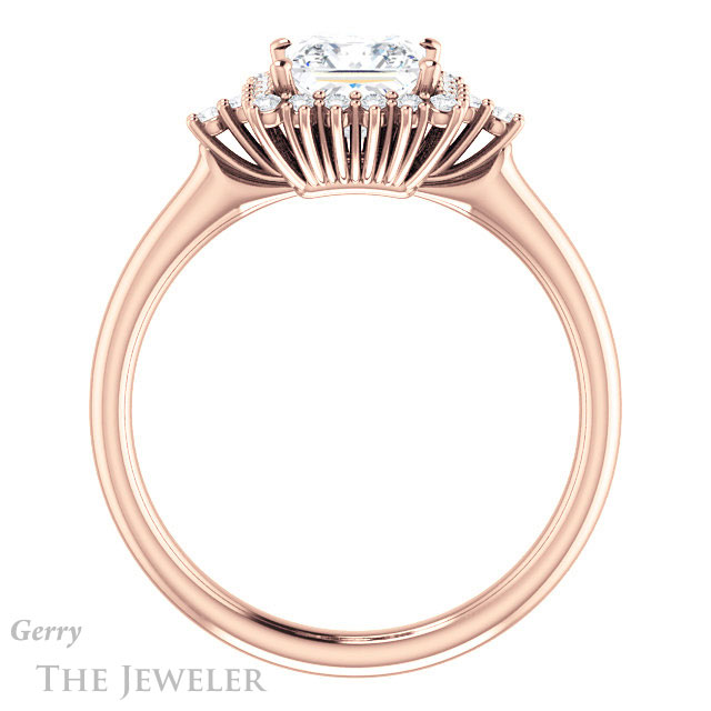 Princess Cut Forever One Moissanite Engagement Ring #GTJ1285-square-fo-r