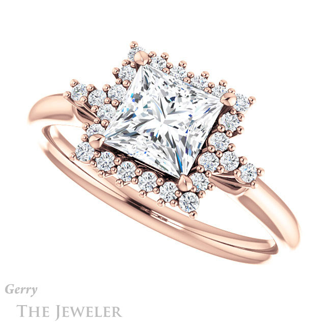 Princess Cut Forever One Moissanite Engagement Ring #GTJ1285-square-fo-r 5 Princess Cut Forever One Moissanite Engagement Ring #GTJ1285-square-fo-r
