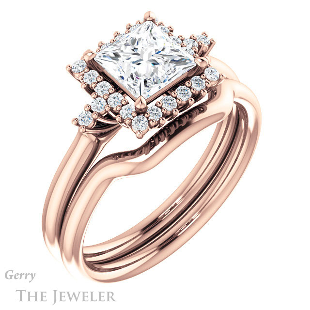 Princess Cut Forever One Moissanite Engagement Ring #GTJ1285-square-fo-r 6 Princess Cut Forever One Moissanite Engagement Ring #GTJ1285-square-fo-r