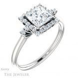 Princess Cut Forever One Moissanite Engagement Ring #GTJ1285-square-fo-w 4 Princess Cut Forever One Moissanite Engagement Ring #GTJ1285-square-fo-w