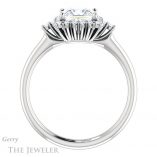 Princess Cut Forever One Moissanite Engagement Ring #GTJ1285-square-fo-w 2 Princess Cut Forever One Moissanite Engagement Ring #GTJ1285-square-fo-w