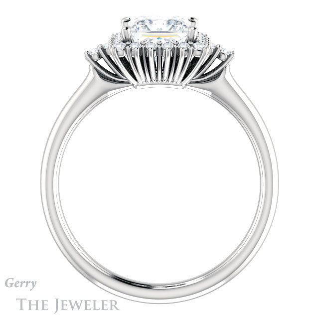 Princess Cut Forever One Moissanite Engagement Ring #GTJ1285-square-fo-w 2 Princess Cut Forever One Moissanite Engagement Ring #GTJ1285-square-fo-w
