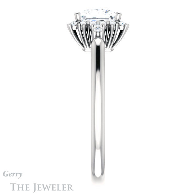 Princess Cut Forever One Moissanite Engagement Ring #GTJ1285-square-fo-w 3 Princess Cut Forever One Moissanite Engagement Ring #GTJ1285-square-fo-w