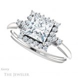 Princess Cut Forever One Moissanite Engagement Ring #GTJ1285-square-fo-w 5 Princess Cut Forever One Moissanite Engagement Ring #GTJ1285-square-fo-w
