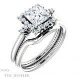 Princess Cut Forever One Moissanite Engagement Ring #GTJ1285-square-fo-w 6 Princess Cut Forever One Moissanite Engagement Ring #GTJ1285-square-fo-w