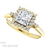 Princess Cut Forever One Moissanite Engagement Ring #GTJ1285-square-fo-y 5 Princess Cut Forever One Moissanite Engagement Ring #GTJ1285-square-fo-y