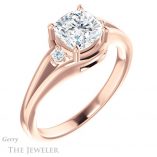 Cushion Cut Forever One Moissanite Engagement Ring #GTJ1292-cushion-fo-r