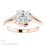 Cushion Cut Forever One Moissanite Engagement Ring #GTJ1292-cushion-fo-r