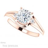 Cushion Cut Forever One Moissanite Engagement Ring #GTJ1292-cushion-fo-r
