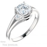 Cushion Cut Forever One Moissanite Engagement Ring #GTJ1292-cushion-fo-w