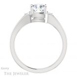 Cushion Cut Forever One Moissanite Engagement Ring #GTJ1292-cushion-fo-w