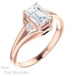 Emerald Cut Forever Brilliant Moissanite Engagement Ring #GTJ1292-emerald-fb-r