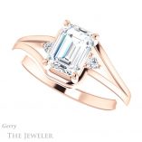 Emerald Cut Forever Brilliant Moissanite Engagement Ring #GTJ1292-emerald-fb-r