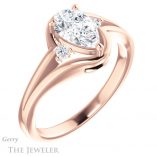 Pear Shaped Forever One Moissanite Engagement Ring #GTJ1292-pear-fb-r 4 Pear Shaped Forever Brilliant Moissanite Engagement Ring #GTJ1292-pear-fb-r