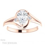 Pear Shaped Forever One Moissanite Engagement Ring #GTJ1292-pear-fb-r 1 Pear Shaped Forever Brilliant Moissanite Engagement Ring #GTJ1292-pear-fb-r