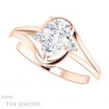 Pear Shaped Forever One Moissanite Engagement Ring #GTJ1292-pear-fb-r 5 Pear Shaped Forever Brilliant Moissanite Engagement Ring #GTJ1292-pear-fb-r