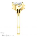 Pear Shaped Forever One Moissanite Engagement Ring #GTJ1292-pear-fb-y 3 Pear Shaped Forever Brilliant Moissanite Engagement Ring #GTJ1292-pear-fb-y