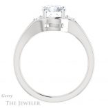 Round Cut Forever One Moissanite Engagement Ring #GTJ1292-round-fo-w 2 Round Cut Forever One Moissanite Engagement Ring #GTJ1292-round-fo-w