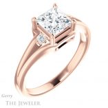 Princess Cut Forever One Moissanite Engagement Ring #GTJ1292-square-fo-r 4 Princess Cut Forever One Moissanite Engagement Ring #GTJ1292-square-fo-r