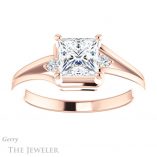 Princess Cut Forever One Moissanite Engagement Ring #GTJ1292-square-fo-r 1 Princess Cut Forever One Moissanite Engagement Ring #GTJ1292-square-fo-r