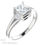 Princess Cut Forever One Moissanite Engagement Ring #GTJ1292-square-fo-w