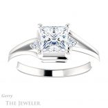 Princess Cut Forever One Moissanite Engagement Ring #GTJ1292-square-fo-w