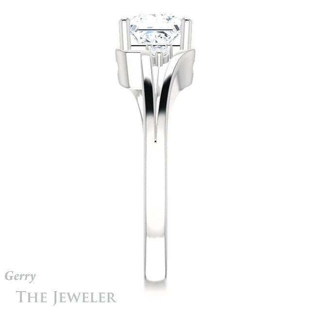 Princess Cut Forever One Moissanite Engagement Ring #GTJ1292-square-fo-w