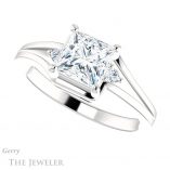 Princess Cut Forever One Moissanite Engagement Ring #GTJ1292-square-fo-w