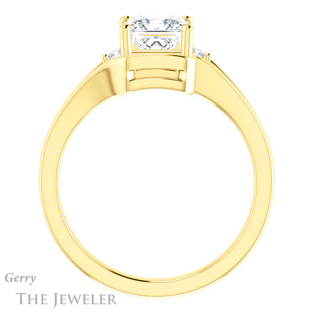 Princess Cut Forever One Moissanite Engagement Ring #GTJ1292-square-fo-y 2 Princess Cut Forever One Moissanite Engagement Ring #GTJ1292-square-fo-y