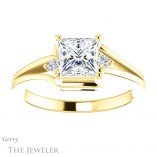 Princess Cut Forever One Moissanite Engagement Ring #GTJ1292-square-fo-y 1 Princess Cut Forever One Moissanite Engagement Ring #GTJ1292-square-fo-y