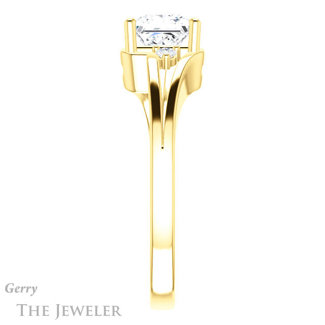 Princess Cut Forever One Moissanite Engagement Ring #GTJ1292-square-fo-y 3 Princess Cut Forever One Moissanite Engagement Ring #GTJ1292-square-fo-y