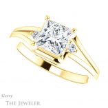 Princess Cut Forever One Moissanite Engagement Ring #GTJ1292-square-fo-y 5 Princess Cut Forever One Moissanite Engagement Ring #GTJ1292-square-fo-y