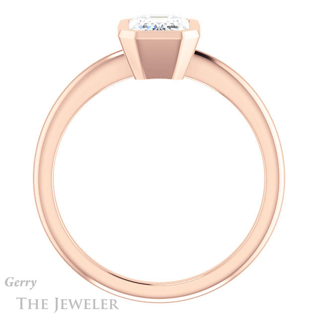 Emerald Cut Forever Brilliant Moissanite Engagement Ring #GTJ1293-emerald-fb-r
