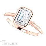 Emerald Cut Forever Brilliant Moissanite Engagement Ring #GTJ1293-emerald-fb-r