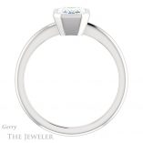 Emerald Cut Forever One Moissanite Engagement Ring #GTJ1293-emerald-fb-w 2 Emerald Cut Forever Brilliant Moissanite Engagement Ring #GTJ1293-emerald-fb-w
