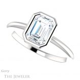 Emerald Cut Forever One Moissanite Engagement Ring #GTJ1293-emerald-fb-w 5 Emerald Cut Forever Brilliant Moissanite Engagement Ring #GTJ1293-emerald-fb-w