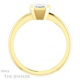 Emerald Cut Forever One Moissanite Engagement Ring #GTJ1293-emerald-fb-y 2 Emerald Cut Forever Brilliant Moissanite Engagement Ring #GTJ1293-emerald-fb-y
