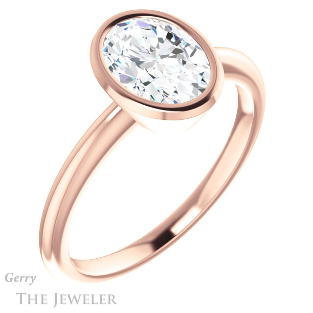 Oval Shaped Forever One Moissanite Engagement Ring #GTJ1293-oval-fo-r 4 Oval Shaped Forever One Moissanite Engagement Ring #GTJ1293-oval-fo-r