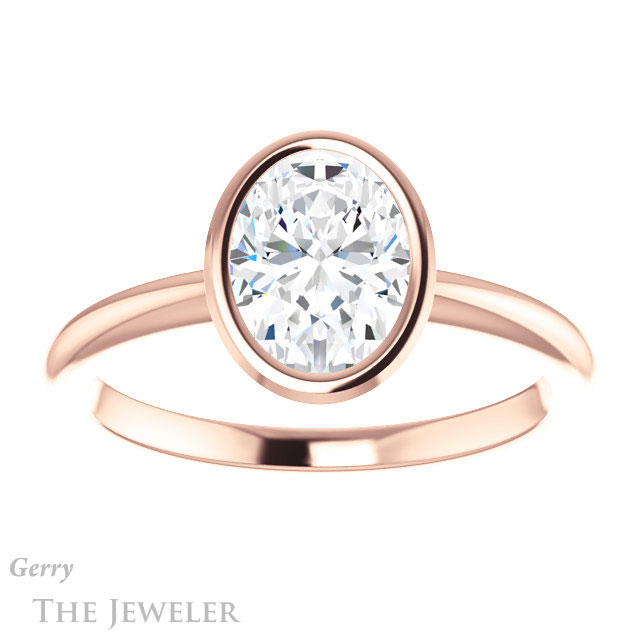 Oval Shaped Forever One Moissanite Engagement Ring #GTJ1293-oval-fo-r 1 Oval Shaped Forever One Moissanite Engagement Ring #GTJ1293-oval-fo-r