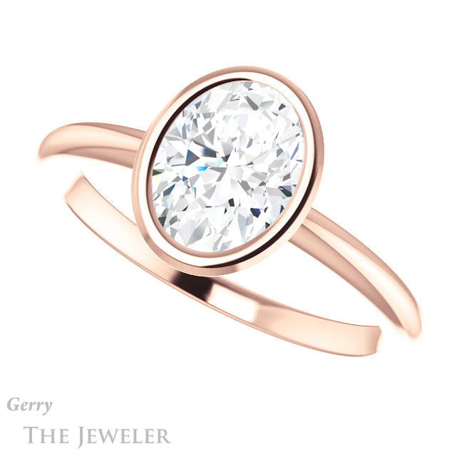 Oval Shaped Forever One Moissanite Engagement Ring #GTJ1293-oval-fo-r 5 Oval Shaped Forever One Moissanite Engagement Ring #GTJ1293-oval-fo-r