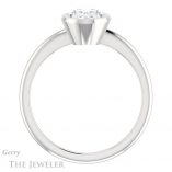 Oval Shaped Forever One Moissanite Engagement Ring #GTJ1293-oval-fo-w 2 Oval Shaped Forever One Moissanite Engagement Ring #GTJ1293-oval-fo-w